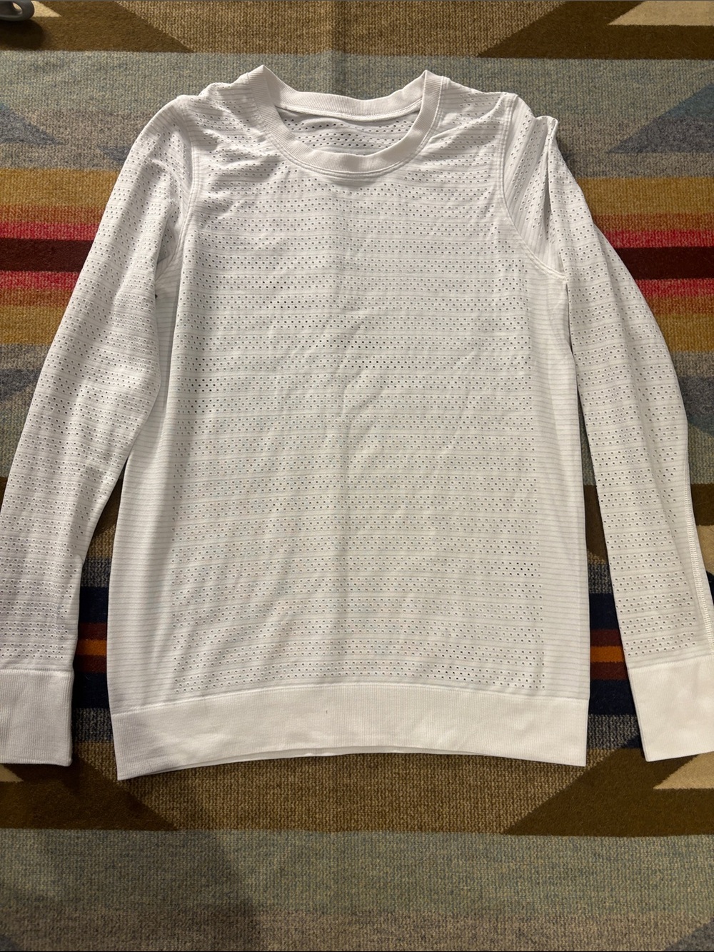 lululemon athletica White Perforated Crewneck Sweater